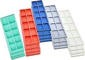 24 Pcs Shims, Spacers, Plastic Packers, 28mm X 100mm Flat Plastic Glazing Packers (1-6mm) Shim Spacers for DIY, Home Improvement, Window, and Door Frame Installations(Random Color)