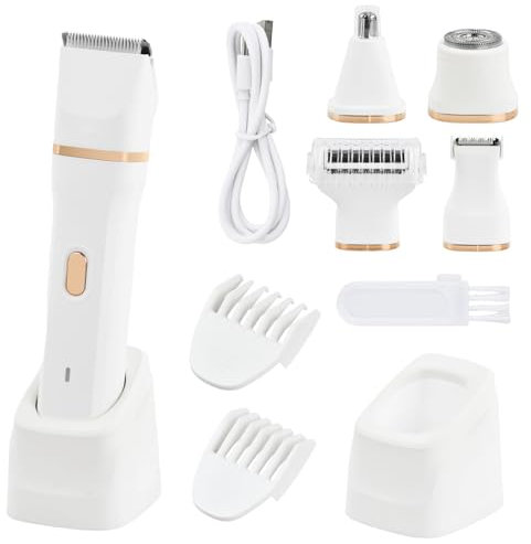 Mapille Rasoio Elettrico 5 in 1 Donna per Corpo e Parti Intime IPX7 Impermeabile a Secco e Bagnato Indolore