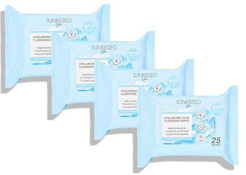 Sunkissed Skin Hyaluronic Acid Cleansing Wipes 25 Pack