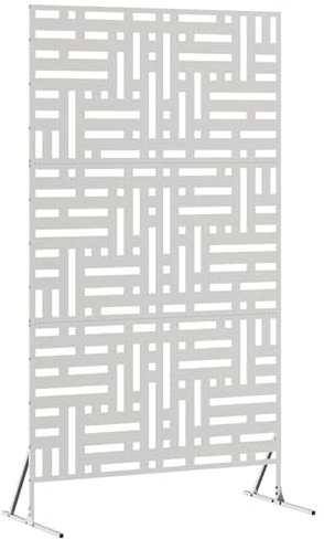 vidaXL Sichtschutz aus Edelstahl mit Gitterdesign | Standardgröße, modernes Design, langlebig, perfekt für Gartenabtrennungen und Räume, als Barriere oder Terrassenpaneel