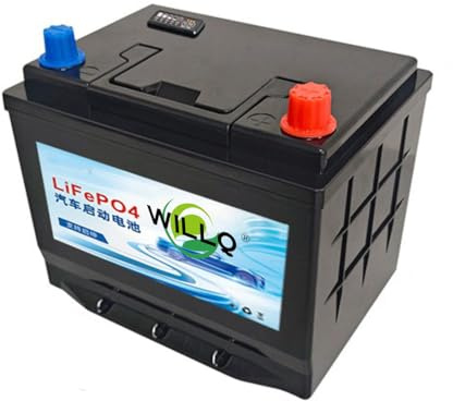 WILLQ Batteria al Litio Ricaricabile per Auto Start-Stop 12V 50AH 60AH 70AH 80AH 90AH 100AH ​​110AH Batteria LiFePO4 per Auto ad Alte Prestazioni Senza Manutenzione,55d23 70ah