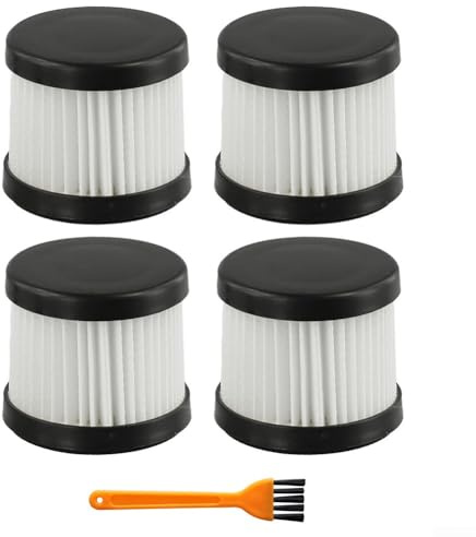 Für Kärcher CVH 2/CVH 3 Serie H13 HEPA-Filter, waschbarer, wiederverwendbarer Ersatz mit Reinigungsbürste für Handstaubsauger (4 Stück)