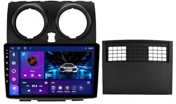 Android 15 2 DIN Radio de Coche 9 Pantalla táctil para Nissan Qashqai J10 2006-2013 con Cámara Trasera/GPS/WiFi/FM/BT/USB/Mandos Volante/Carplay/Reproductor Multimedia/Car Stereo(EP20 2+64G)