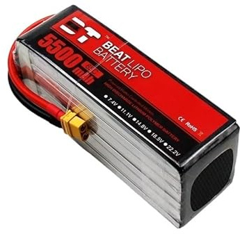 LIOZDMD drones For 5500mAh 6S 22.2V 65C T/XT60 LiPo Battery for RC Quadcopter Helicopter for FPV Racing Drone 6s Rechargeable(5500mAh XT60 Plug)