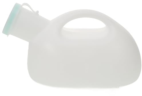 HOMOCONO Urinoir en Plastique pour Hommes Capacité 2000ml Blanc Pratique Couvercle Portable pour Camping et Patients Alités
