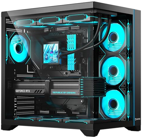 Hiditec H3 | Caja PC Gaming ATX | USB-C | Ventilador ARGB | BTF | Negra | Conexión USB Type-C, 1x12cm Ventilador y Controladora ARGB, Compatible BTF, ATX y Micro ATX, Chasis Doble Cámara
