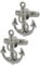 COLLAR AND CUFFS LONDON Manschettenknöpfe Herren Anker - Mit Box - Schiffsanker - Langlebiges Messing - Silber Farbe - Yacht Maritim Boot Segeln Matrose Marine - EIN Paar