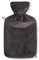 Premium Wärmflasche 2 Liter mit hochwertigem Supersoft Korean Fleece Bezug mit Reißverschluss und extra Fütterung - (grau)