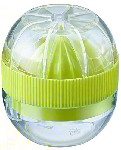 Westmark Spremiagrumi compatto con vaschetta e coperchio, Diametro: 7,2 cm, Capacità: 50 ml, Plastica, Fresh and Fruity, Trasparente/Verde, 30932280