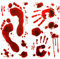 Oblique-Unique® Halloween Sticker Aufkleber - Realistisch Wirkende Schaurig Blutige Sticker/Aufkleber - Halloween Dekoration