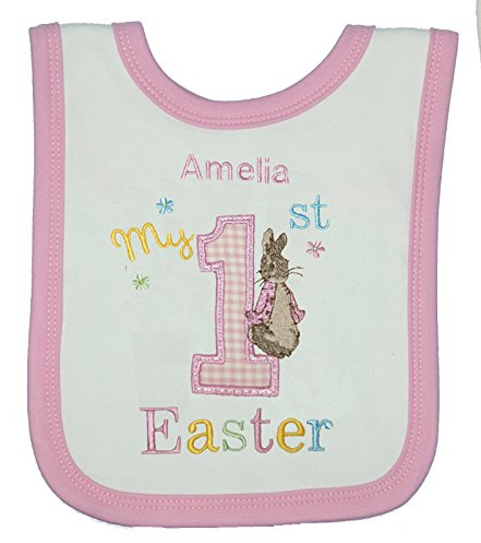 Sew Sew Special Girl’s Personalised 1st Peter The Rabbit Easter Bib.