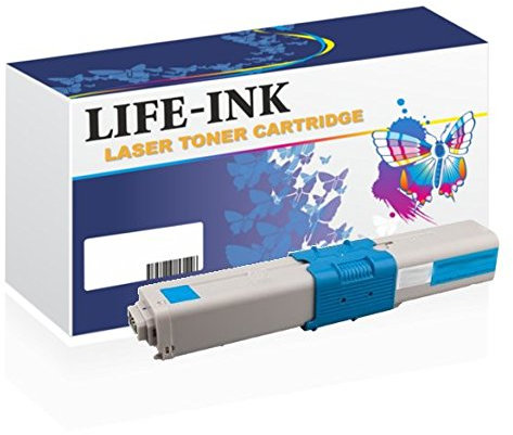 LIFE-INK Toner ersetzt Oki 46508711, 46508715 für Oki C332, C332DN, MC363, MC363DN, MC363N | C 332, C 332DN, MC 363, MC 363DN, MC 363N Drucker mit 3.000 Seiten Cyan