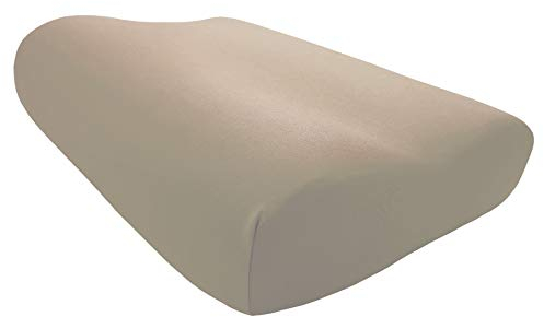 Edda Lux Bezug passend für Tempur Shape Schlafkissen S, M und L, 50 x 31 cm, formbeständiger Jersey Kissenbezug für Nackenstützkissen, aus 100% Baumwolle, in Sand
