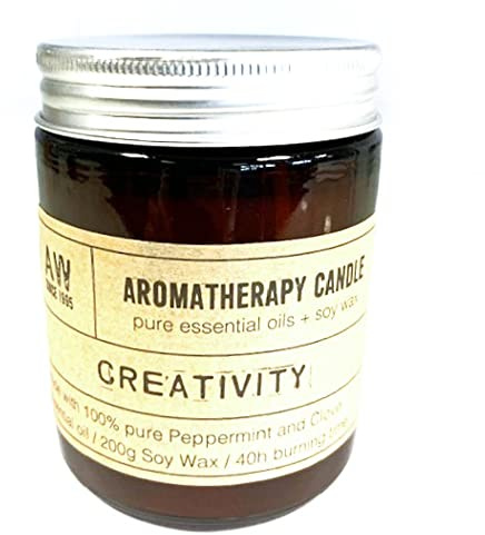 Ancient Wisdom Clear Thinking Natural Aromatherapy Soy Wax Candle 200g 40hrs Vegan - Rosemary Essential oils