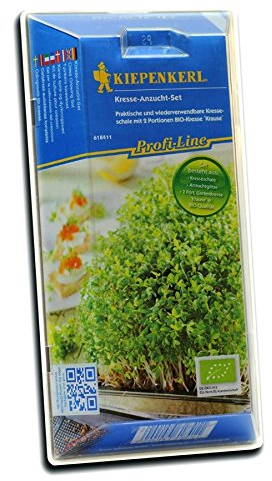 Kiepenkerl Kresse-Anzucht-Set | einfache Anzucht auf der Fensterbank | Komplettset Schale und Saatgut