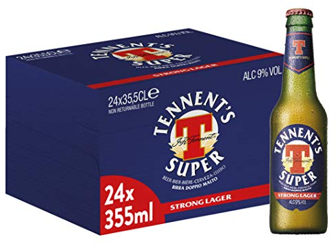Tennent’s Super Birra, Bottiglia - Pacco da 24 x 355 ml