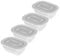 Rotho Freeze Juego de 4 cajas de congelación de 0.5l con tapa, Plástico (PP) sin BPA, transparente, 4 x 0.5l (15.5 x 11.0 x 10.5 cm)