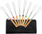 ValueHall Grillspieße 8 Stück Marshmallow Bräter Sticks 32 Zoll Roasting BBQ Sticks Teleskop Edelstahl Spieße Hot Dog Gabel mit Holzgriff für Lagerfeuer Feuerstelle V4A05