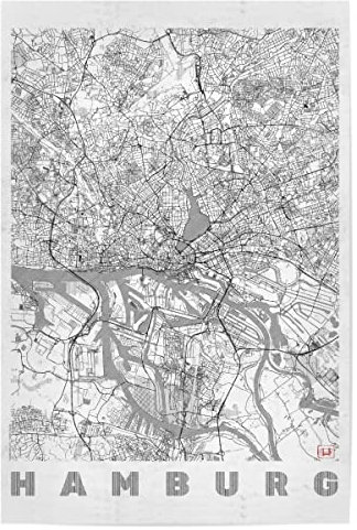 artboxONE Poster 30x20 cm Hamburg Städte Hamburg, Deutschland 2 - Bild Karte Hamburg Karte
