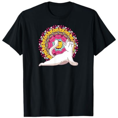 Yoga Chakra Mandala Meditation Yoga Katze Pilates T-Shirt