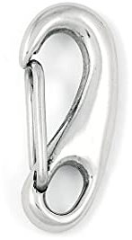 Moschettone a gancio 50 mm. in acciaio Inox A4 - AISI 316