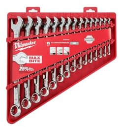 Milwaukee Ringmaulschlüssel-Set, SAE, 15-teilig