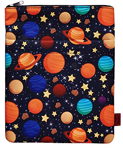 Book Sleeve Galaxy Space Book Protector Book Covers for Paperback Washable Fabric Book Sleeves with Zipper Medium 11 X 8.7 Bookish Gift