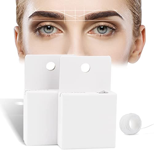 Senbaler 2 Stücke Augenbrauen Schnur, Augenbrauen Vorgefaerbter Faden Microblading,Brow Mapping String für das Semipermanente Tätowieren Von Augenbrauen
