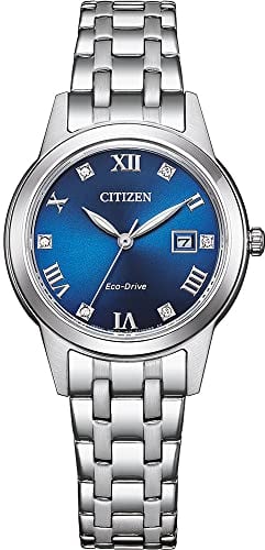 Citizen Damen Analog Quarz Uhr mit Edelstahl Armband FE1240-81L