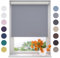 Radeco® Verdunkelungsrollo 60 x 190 cm hellgrau, Größen von 40 bis 240 Breite, ohne Bohren möglich, Rollo wandmontage, Rollo 60 cm breit, Fenster rollos für innen, rollos für Fenster