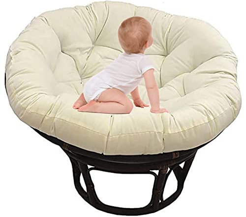 WENNEWU Papasansessel Kissen, Papasan-Stuhlkissen, Papasan-Kissen papasansessel Papasan Sessel Wasserdichtes Schaukelstuhlkissen im Freien, extra großes bequemes Sitzkissen,Outdoor6,120×120cm