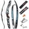 Bogenschießen Takedown Recurve Bogen ILF Wurfarme und Riser 66/68/70 Zoll Erwachsene Wettbewerb Bogen Recurvebogen Sportbogen Jagdbogen (66/32lbs, Karbon)