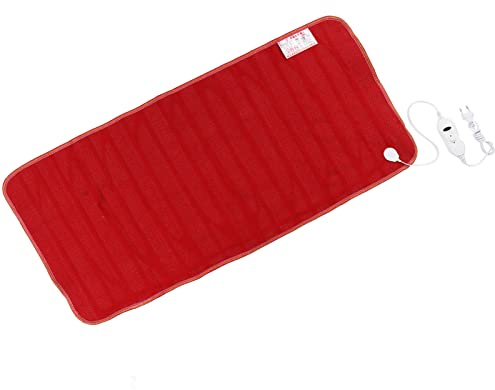 Heizkissen, Elektrisch, 145x65cm, Rote Kunstfaser, Weiches, Komfortables Heizkissen f¨¹r R¨¹cken, Schultern, Beine, Hals, Familie, B¨¹ro, Auto, Schlafzimmer, Wohnzimmer