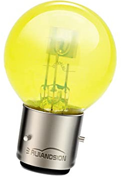 Ruiandsion Ampoule Halogène BA21D 6V Projecteur 45/40W 6 Volt Jaune Projecteur Auto Moto