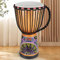 lotmusic Afrikanische Djembe-Trommel, Standard 25,4 cm, handbemalte Mahagoni-Kongo-Trommel, professionelle Bongo-Trommel Musikinstrumente mit Ziegenleder-Trommelfell für Erwachsene