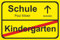 MelisFun Orts-Schild Kindergrten Schule Einschulung – mit Wunschname und Datum