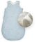 Ehrenkind® Ganzjahres-Schlafsack Rund mit Wollfüllung | 100% Bio-Baumwolle mit 100% Wolle Füllung Baby-Schlafsack | Oeko-TEX | Hellblau Melange 86/92