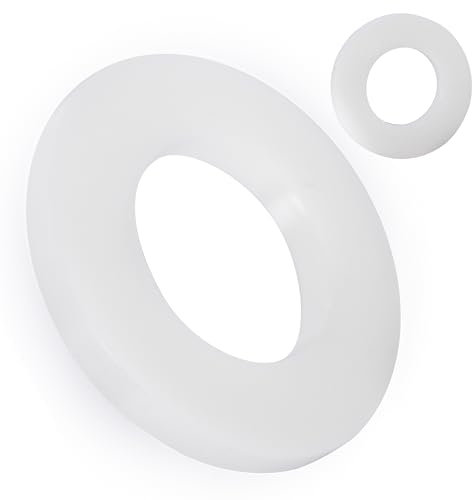 Topnorm24 - Lot de 100 rondelles en plastique blanches M2-100 pièces DIN 125 forme A - ISO 7089 - Polyamide de qualité supérieure - Rondelles en plastique - Rondelles en nylon - Petit diamètre