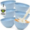 idea-station Müslischalen aus Kunststoff 6 Stück - 750 ml - hellblau - bruchsicheres Bowl Schüssel Set - Plastik Schalen & Schüsseln Set - kleine Salatschüssel