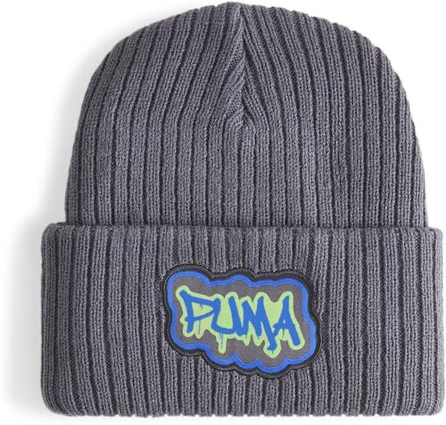 PUMA Unisex Comic Beanie Mütze, Galaktisches Grau, Einheitsgröße EU