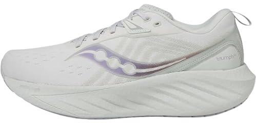 Saucony Women's Triumph 22 Sneaker, White/Foam, 9 Wide