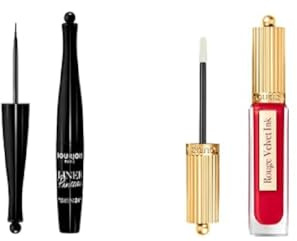 Lot Bourjois - EyeLiner Pinceau - 01 NOIR BEAUX-ARTS + Bourjois - Rouge à Lèvres Velvet Ink - Encre à lèvres - Fini mat sans transfert - 09 Rouge à Rêves - 3,5ml