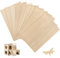 Balsa Wood Sheets - 10Pcs Plywood Sheets Unfinished Blank Thin Wooden Board Sheets, 300X200MM Basswood Sheets Craft Wood for DIY Woodcraft, Painting, Engraved, Model Making, Pyrography, Wood Burning