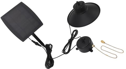 FTVOGUE Zugkettenschalter, Ferngesteuerte Solar-Pendelleuchte mit Wasserdichtem Design, Großer Beleuchtungsbereich für Hof, Terrasse, Scheune