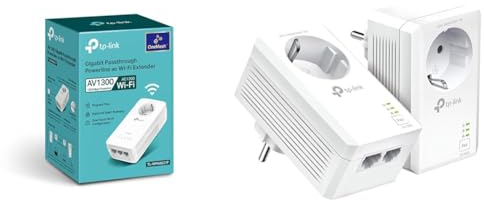 TP-Link WLAN Powerline Adapter TL-WPA8631P(Dualband WLAN 1200Mbit/s, AV1300 Powerline & TL-PA7027P KIT Powerline Netzwerkadapter