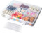 sesameless Snack Box for Kids, Snack Box with 18 Removable Grids Compartments, Multi Plastic Snackle Box Trays with compartment for travel plane (20.1×14.9cm)