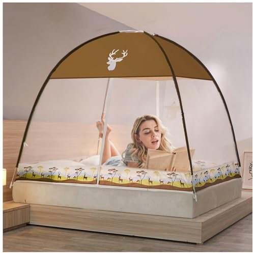 Balakaka Zanzariera pop up per Letto Matrimoniale 180 * 200cm, Zanzariera Letto Facile da Installare Maglia Fine, Pop-up Anti-Zanzare Zanzariere Pieghevole per Campeggio