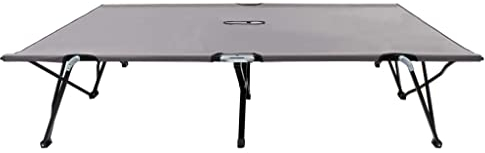 Doppelliege Klappbar Grau Stahl,47762