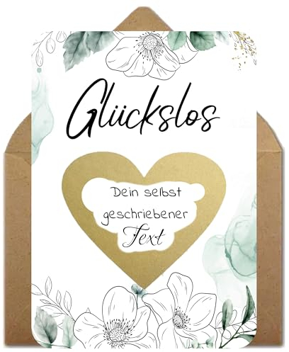 Gutschein zum selber Ausfüllen mit Rubbelaufkleber | Glückslos | Karte zum selbst Beschriften | Geburtstagskarte | Geschenke für Frauen, Freundin | Kinogutschein, Reisegutschein