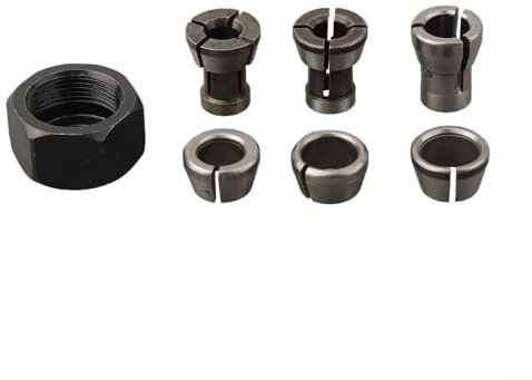 HOHOVYVY Lot de 7 mandrins de serrage pour défonceuse, adaptateur de pince de serrage M17 avec écrou de gravure, machine de coupe, routeur électrique